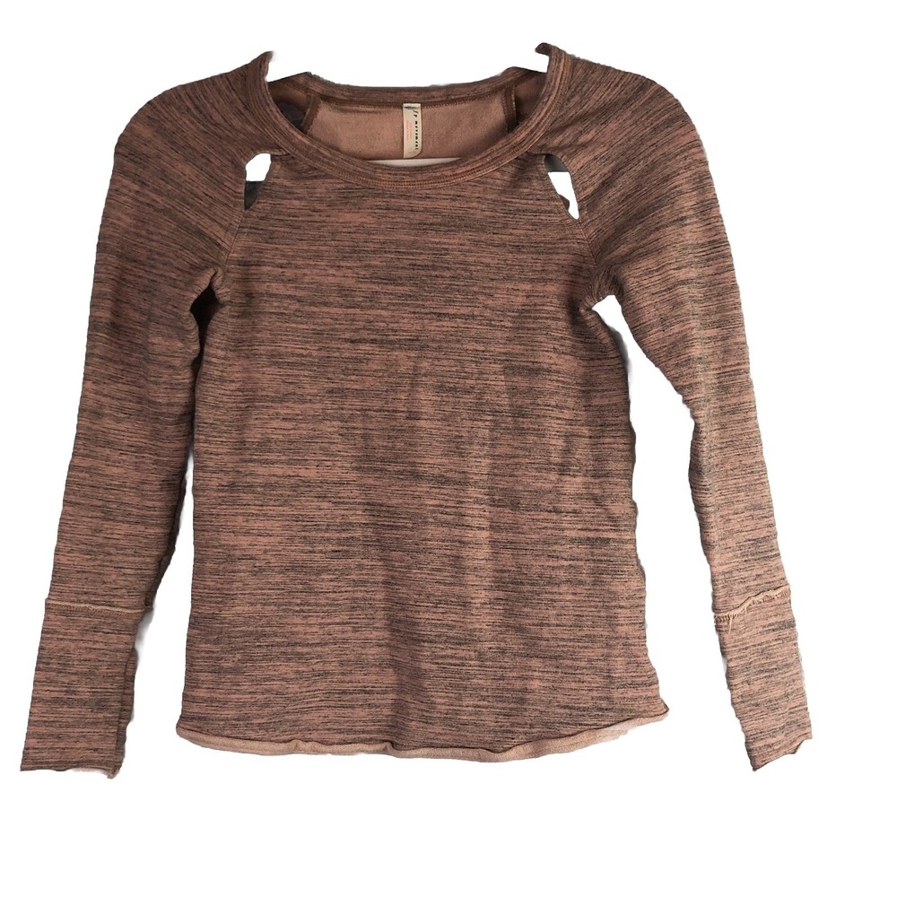 Free People Movement Womens Medium Multicolor Peek‎ A Boo Long Sleeve Athleisure